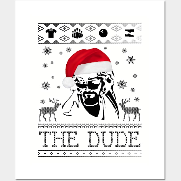 Big Lebowski The Dude Christmas Knit Wall Art by Rebus28